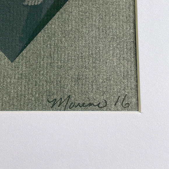 Signed Original Drawing Illustration of Male Figure & Geometric Shapes - Picture 4 of 9